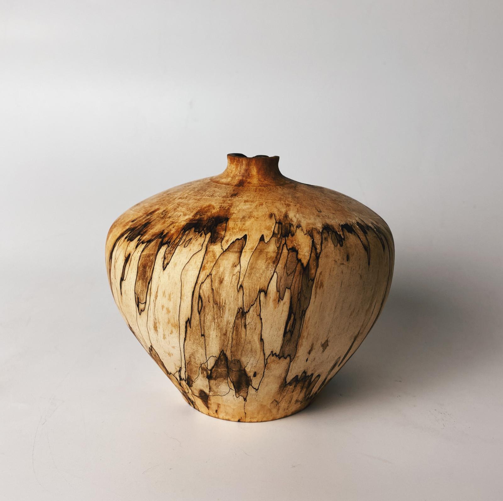 Handmade wood vase by Bill Curno