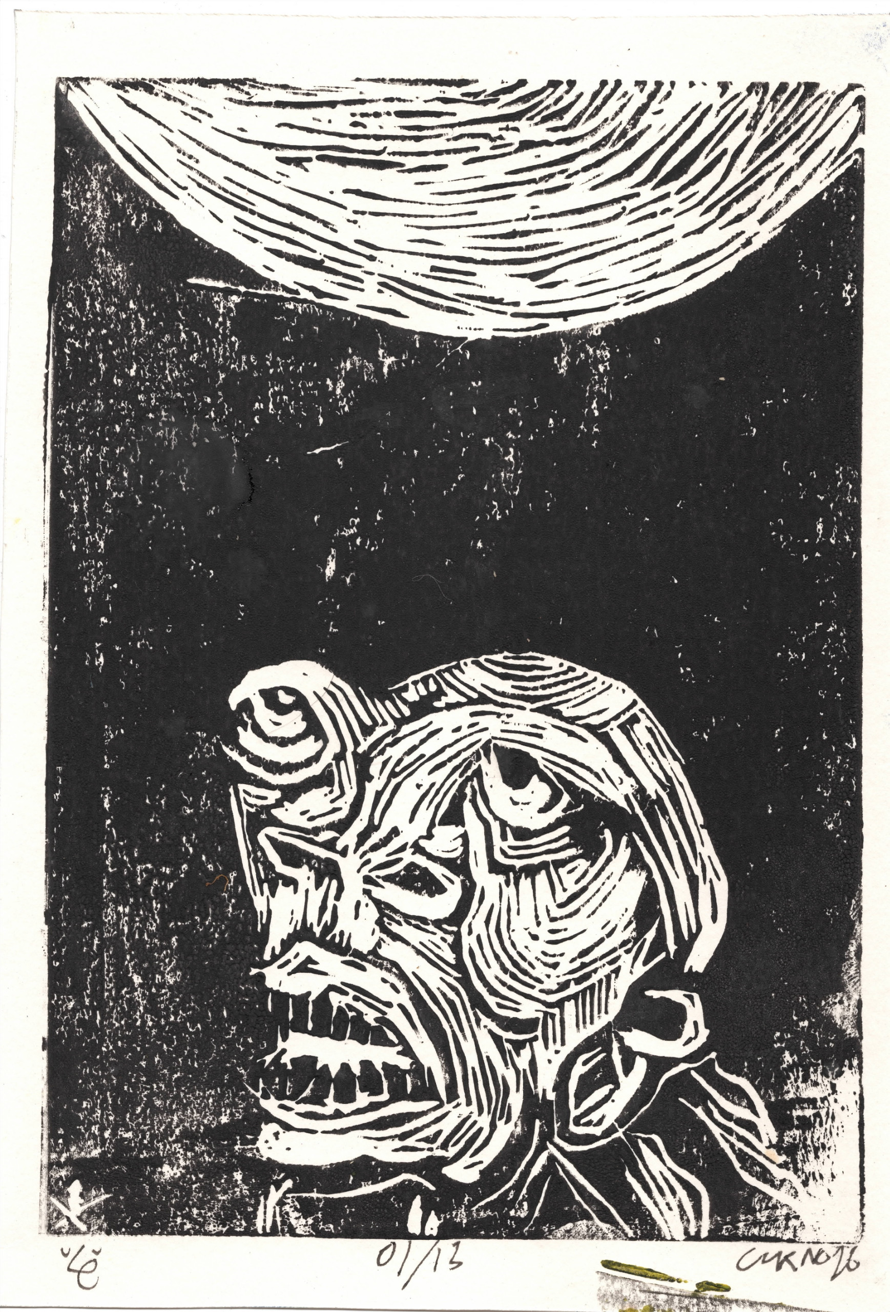 And the Moon was Reflected Upon the Top of his Head by Bill Curno