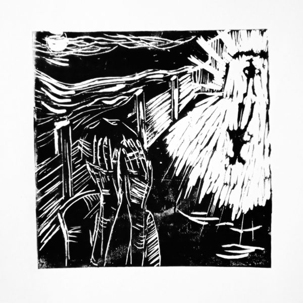 Pride / Shame - Original Linocut Print by BC.