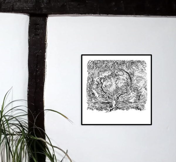 "TreeDreamer" Limited Edition Giclée Archival Print. by JE.