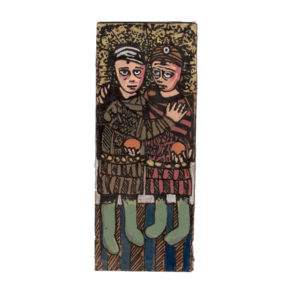 "Twins" 2024 - Ink and Gouache on Board