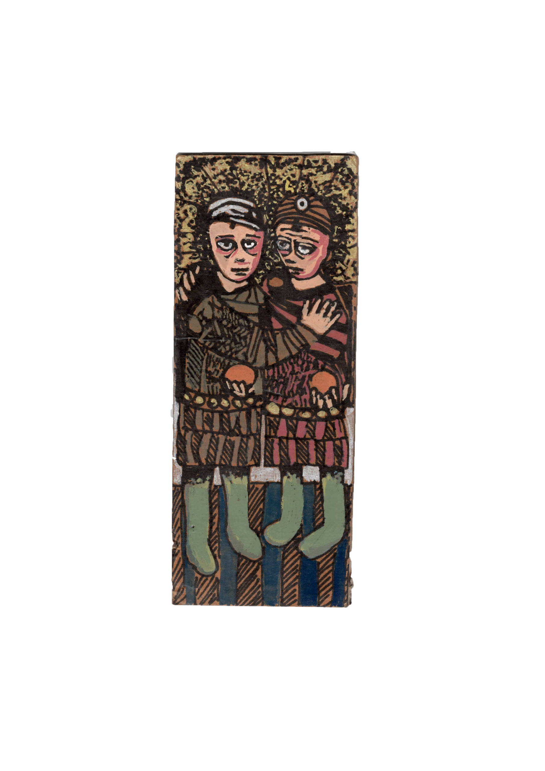 "Twins" 2024 - Ink and Gouache on Board - Image 1