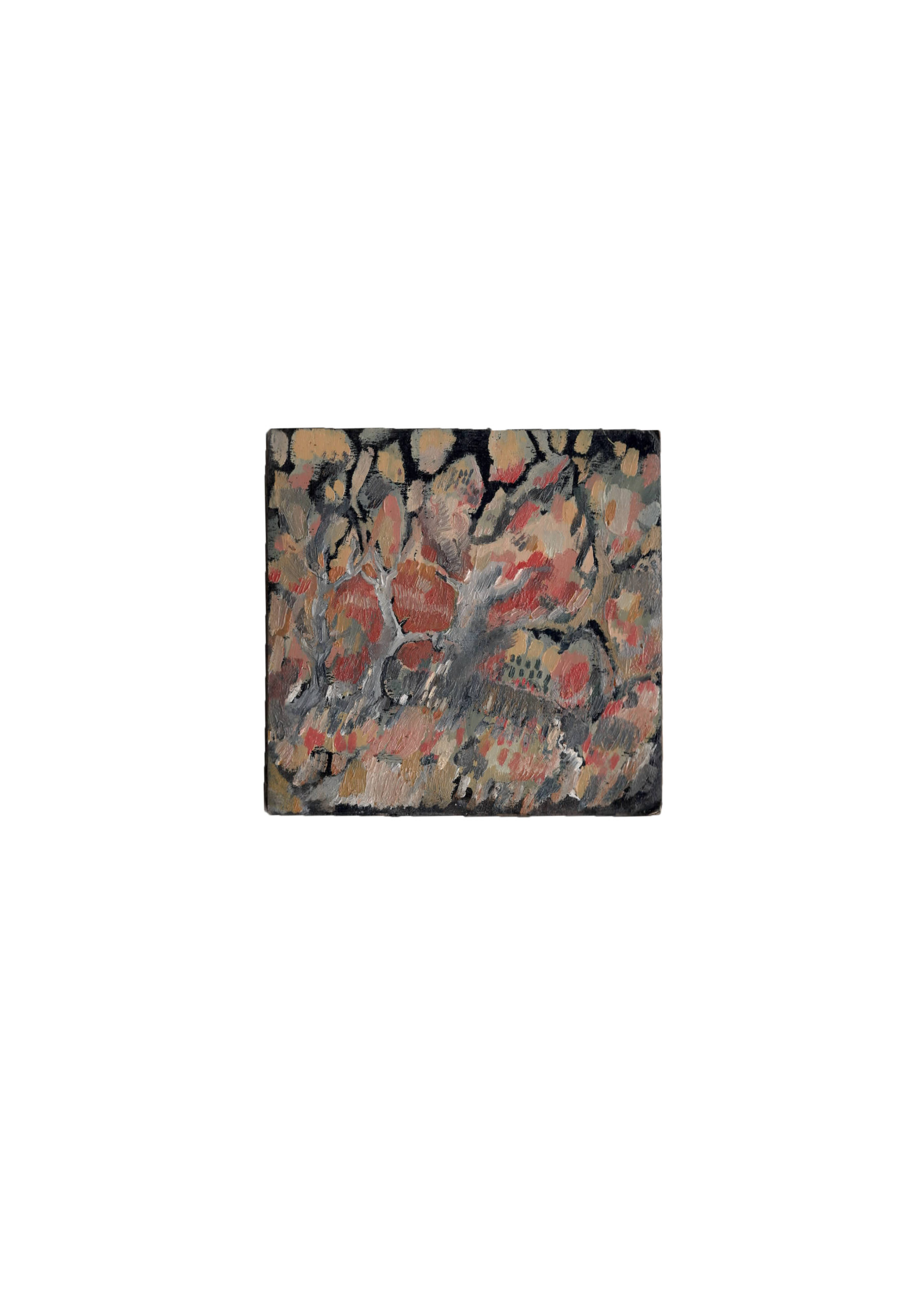 "4Trees" - Oil Painting - 9cm x 9cm - Image 1