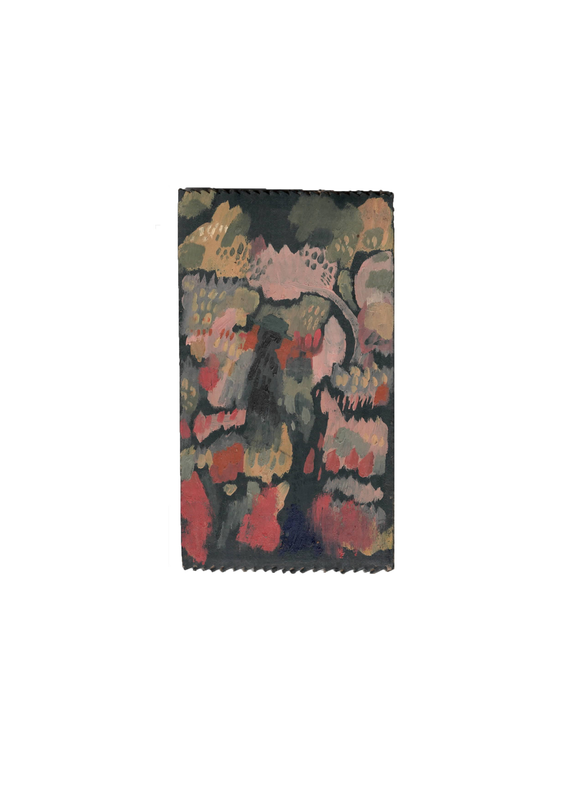 "Gardener" Oil on Board - 14cm x 8cm - Image 1